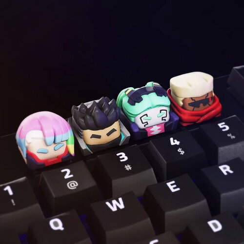 Cyberpunk : edgerunners keycaps - clavier mécanique