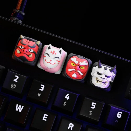 Masques japonais keycaps - clavier mécanique