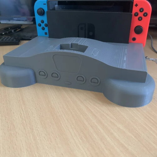 Dock nintendo switch inspiré de la nintendo 64, pouvant contenir 10 jeux