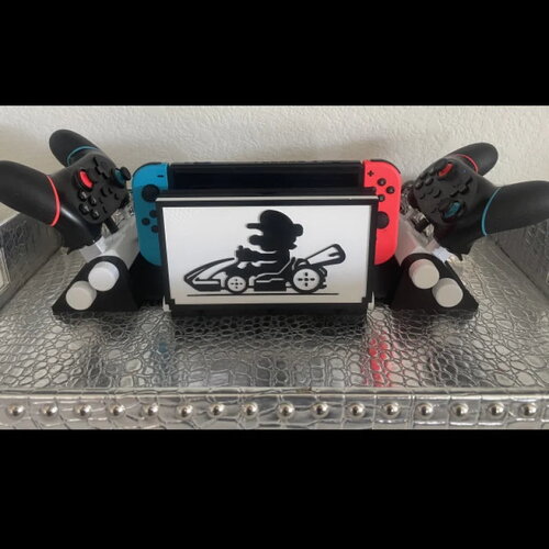 Support de luxe pour jeux et chargeur de manettes nintendo switch