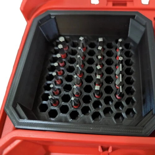 Bac à embout hexagonal pour milwaukee packout - rangement précis