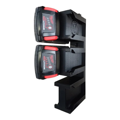 Support mural pour 6 batteries milwaukee m18 - rangement sécurisé