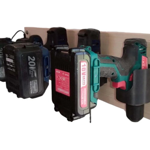 Support mural élégant pour perceuse - rangez vos outils avec style