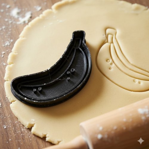 Emporte-piece banane 8 cm pour biscuits et patisserie artisanale