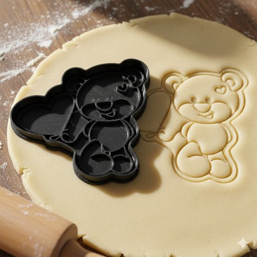 Emporte-piece ours coeur 8 cm - moule biscuits et pate a sucre
