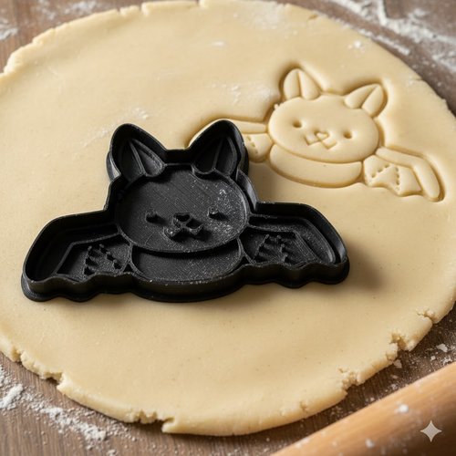 Emporte-piece chauve-souris kawaii 8cm - moule biscuits halloween
