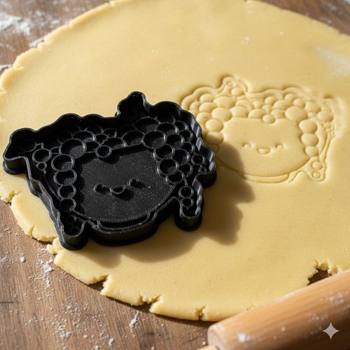 Emporte-piece mouton rigolo 8 cm - moule biscuit artisanal