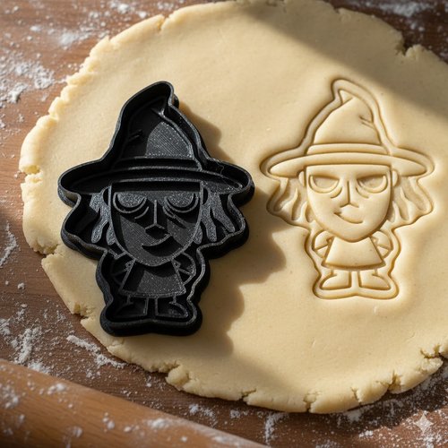Emporte-piece sorciere d'halloween 8 cm - moule biscuit artisanal
