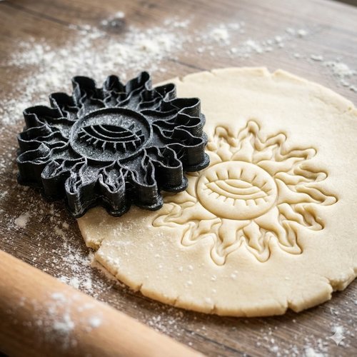 Emporte-pièce artisanal 8cm - moule à biscuit noir pour pâtisserie