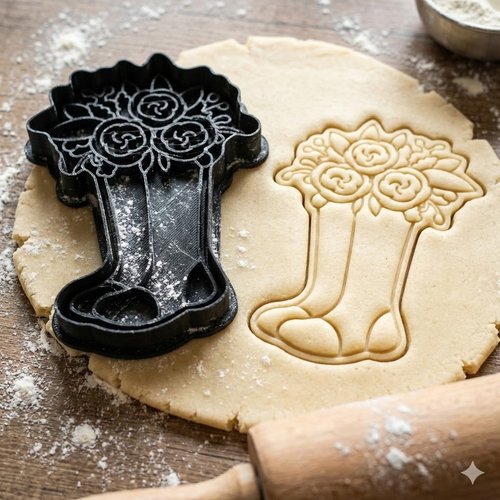 Emporte-pièce artisanal 8cm - moule biscuit & pâtisserie noir