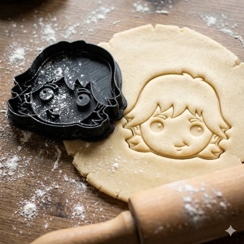 Emporte-pièce garçon manga - moule biscuit artisanal 8cm