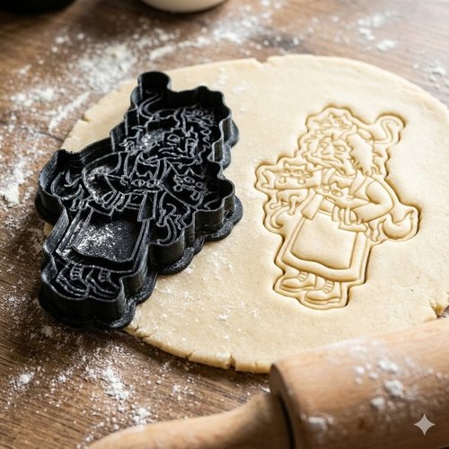 Emporte-pièce crazy cat lady - découpoir biscuit folle aux chats 8cm