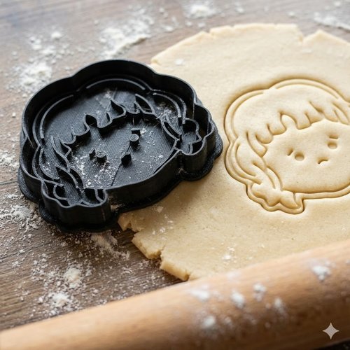 Emporte-pièce visage poupée 8cm - découpoir biscuit artisanal