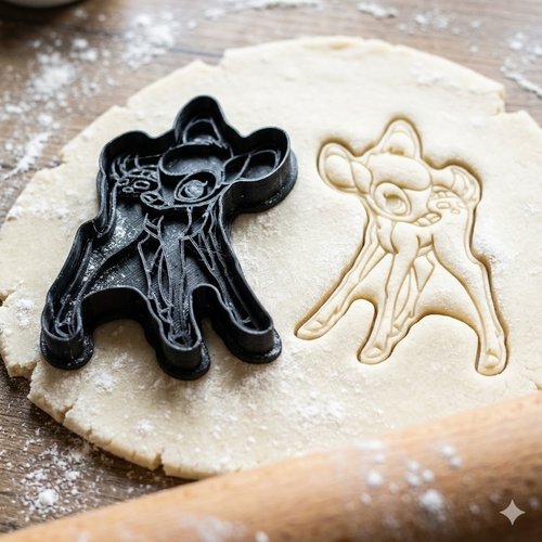 Emporte-pièce faon mignon - découpoir pâtisserie forme biche 8cm
