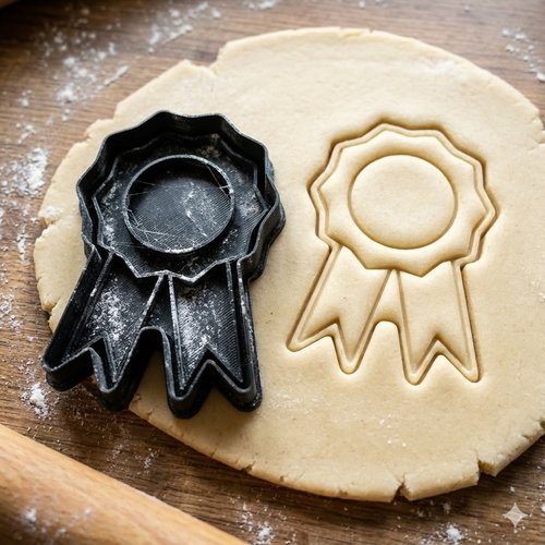 Emporte-pièce médaille ruban - découpoir biscuit prix 8cm pâtisserie