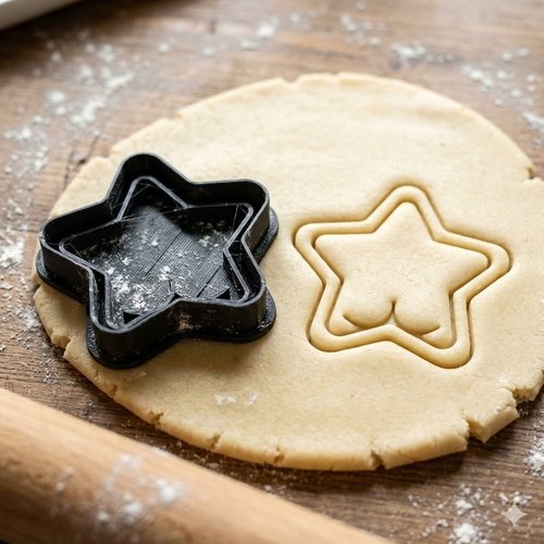 Emporte-pièce étoile ludique - moule biscuit artisanal 8cm pâtisserie