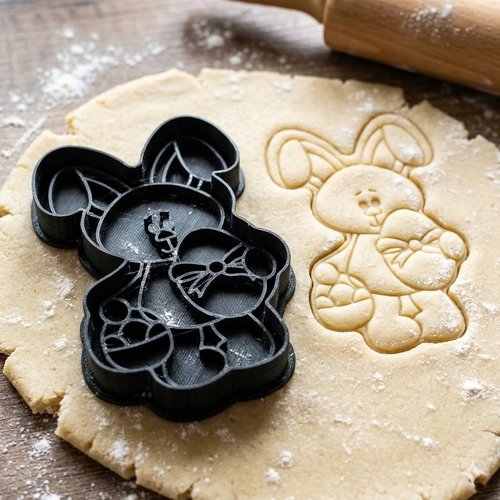 Emporte-pièce lapin et oeuf de pâques - moule biscuit 8cm artisanal