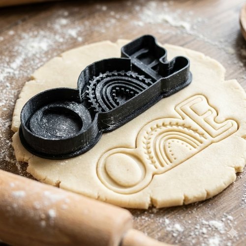 Emporte-pièce one arc-en-ciel - découpoir biscuit 1er anniversaire