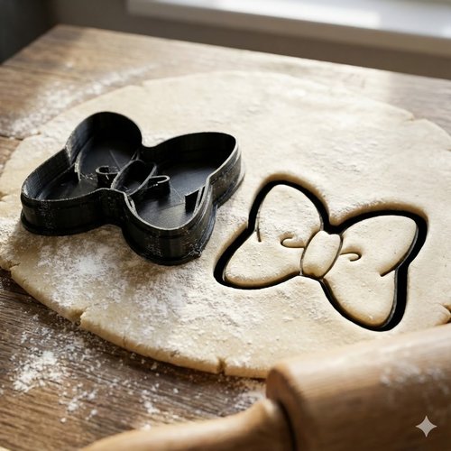 Emporte-pièce nœud - moule biscuit forme ruban pâtisserie 8cm