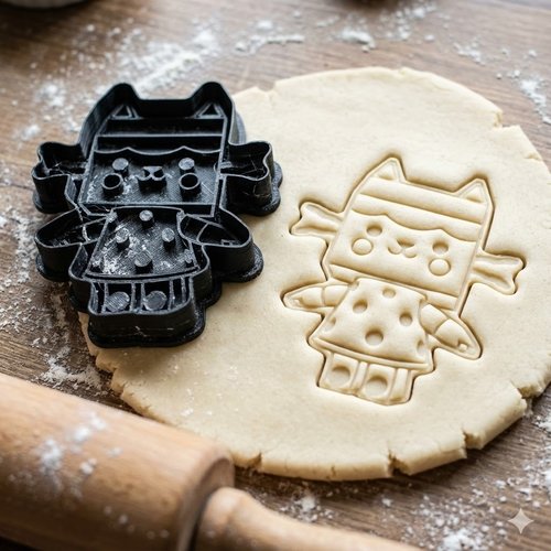 Emporte-pièce robot chat 8cm - découpoir pâtisserie artisanal