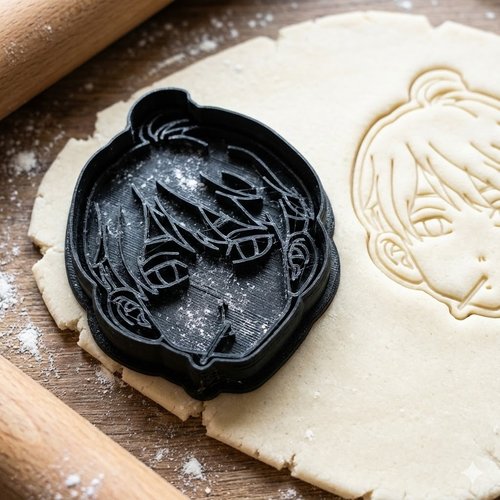 Emporte-pièce personnage manga - moule biscuit pâtisserie 8cm