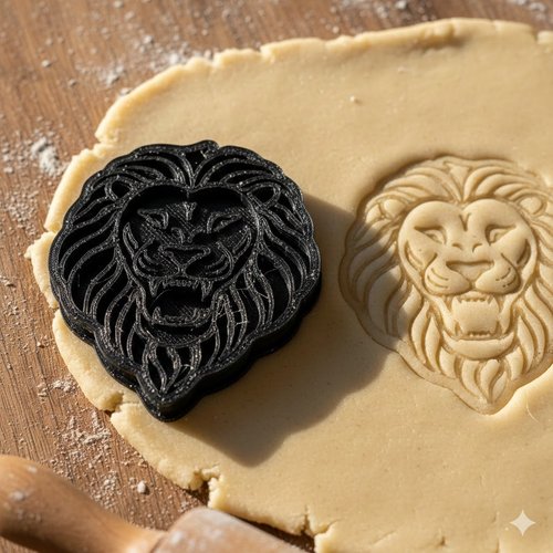 Emporte-piece lion 8cm - moule a biscuit artisanal pour patisserie