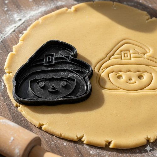 Emporte-piece sorciere halloween 8 cm - moule biscuit artisanal