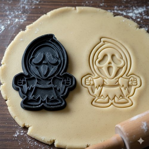 Emporte-piece scream fantome halloween 8 cm - moule biscuit artisanal