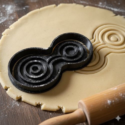 Emporte-pièce design cercles concentriques 8 cm - moule pâtisserie