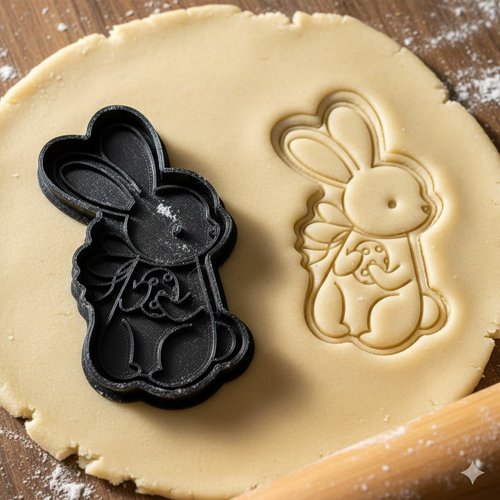 Emporte-pièce lapin de pâques 8 cm - moule à biscuits artisanal