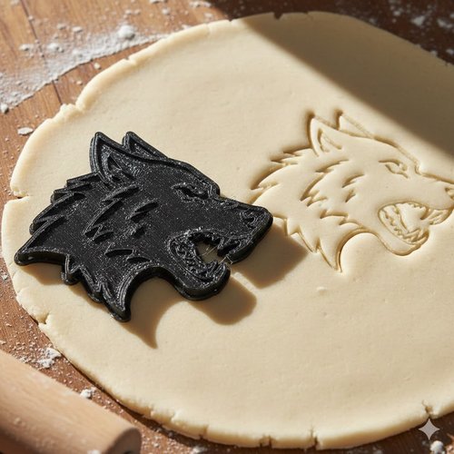 Emporte-piece loup artisanal 8 cm - moule biscuit patisserie