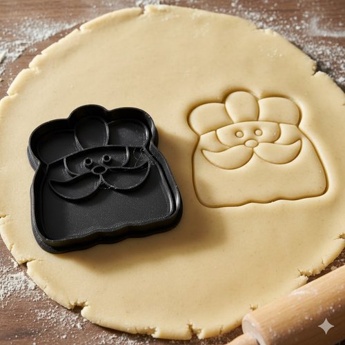 Emporte-piece chef cuisinier 8 cm - moule biscuit artisanal noir