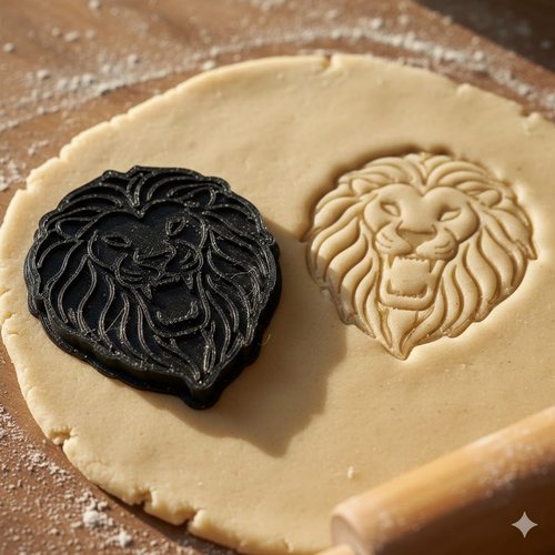 Emporte-piece lion pour biscuits et patisserie - moule 8 cm