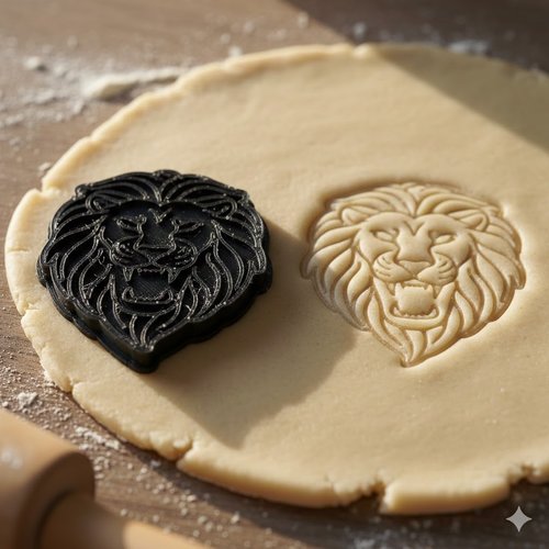 Emporte-pièce lion - moule à biscuits artisanal 8 cm