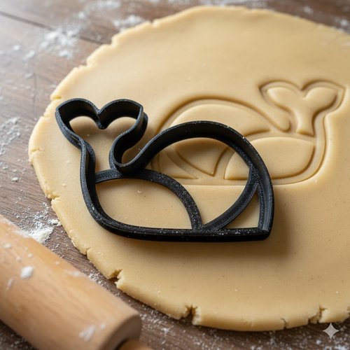 Emporte-pièce baleine 8 cm - moule biscuit pour pâte sablée et déco