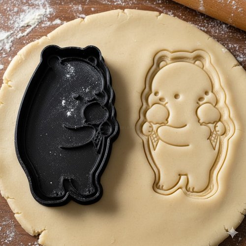 Emporte-piece ours glaces - moule biscuits pâte sablée 8 cm