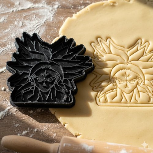 Emporte-pièce dragon ball broly - moule à biscuit artisanal 8 cm