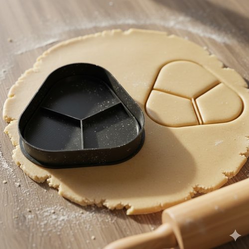 Emporte-pièce artisanal forme abstraite 8 cm - noir pour pâtisserie