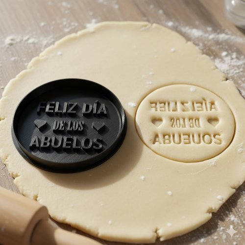 Emporte-piece feliz dia de los abuelos 8 cm - moule fete des grands-parents