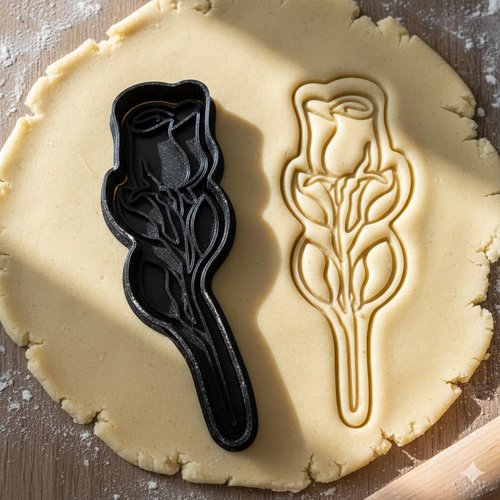 Emporte-pièce rose - moule biscuit pour pâtisserie créative 8 cm