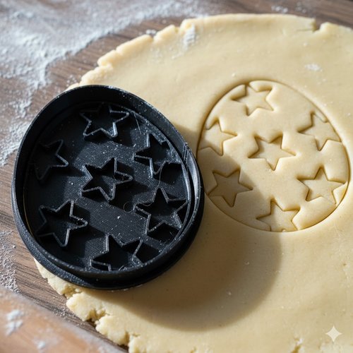Emporte-piece etoiles motif œuf de paques 8 cm - fabrication artisanale