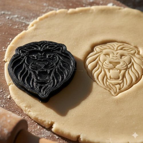 Emporte-pièce lion - moule à biscuit et pâte à sucre 8 cm