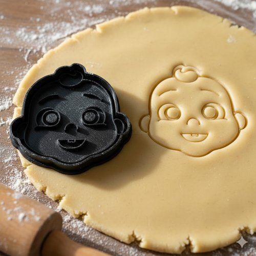 Emporte-piece bebe souriant 8 cm - moule a biscuit artisanal