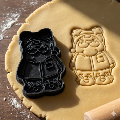 Emporte-piece pere noel de noel 8 cm - moule biscuit artisanal