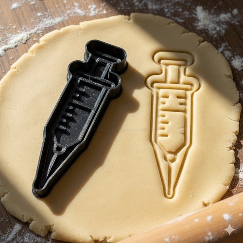 Emporte-piece seringue 8 cm - moule a biscuit pour patisserie