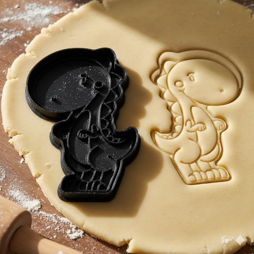 Emporte-piece dinosaure kawaii 8 cm - moule biscuit artisanal
