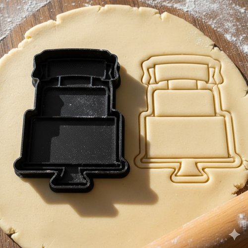 Emporte-piece gateau mariage et banniere 8 cm - moule patisserie