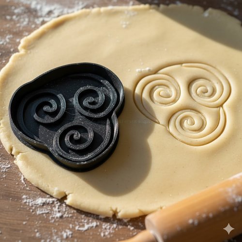 Emporte-piece spirale air avatar - moule biscuit patisserie 8 cm