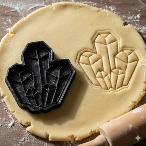 Emporte-pièce cristal géométrique 8 cm - moule biscuit artisanal