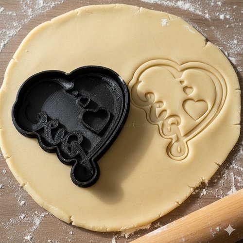 Emporte-piece coeur artisanal 8 cm - moule biscuit et pate a sucre